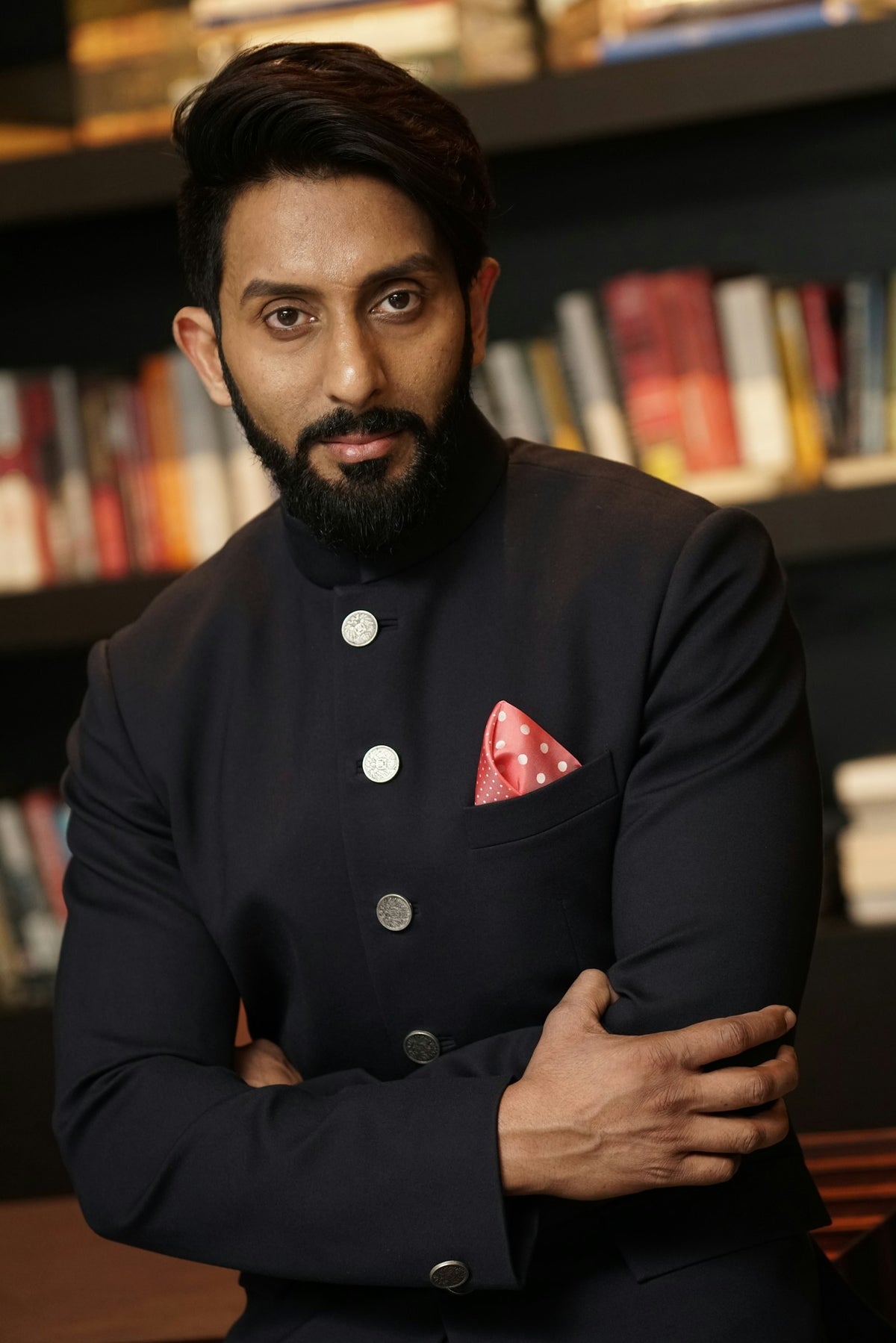 Shyam Embroidered Bandhgala in Black