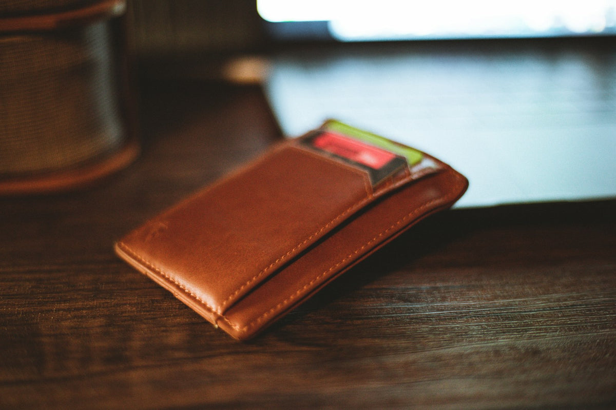 Cognac Card Holder in Cognac