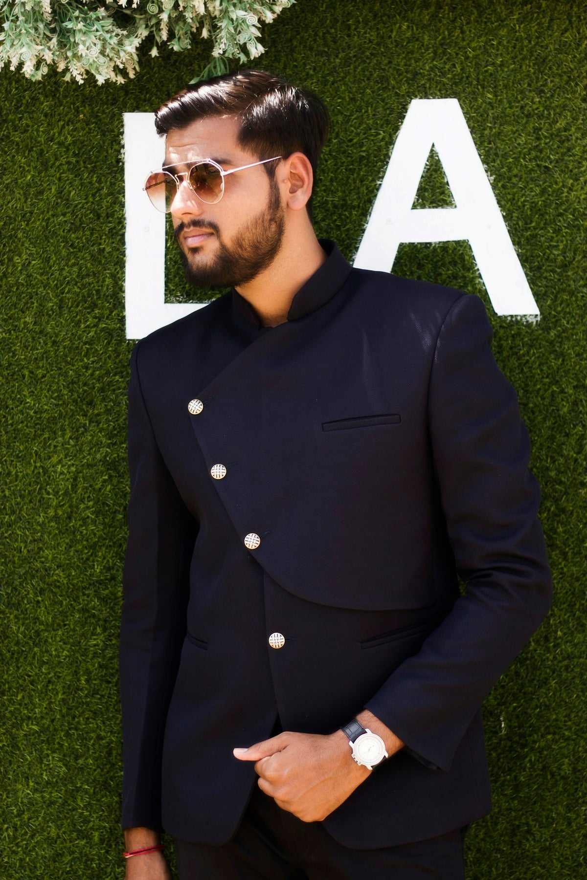 Kaali Raat Bandhgala in Black