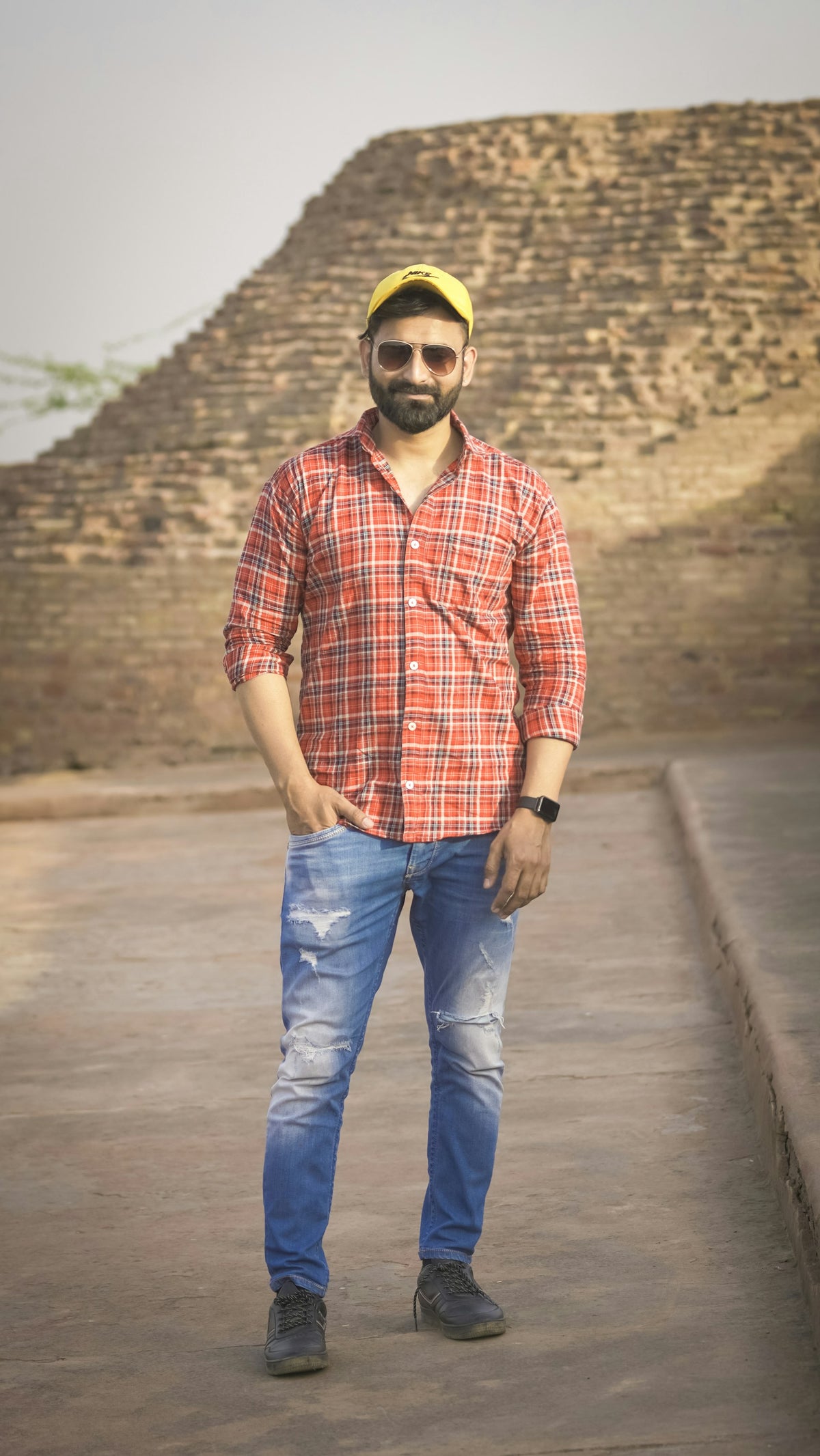 Laal Check Casual Shirt in Red Check