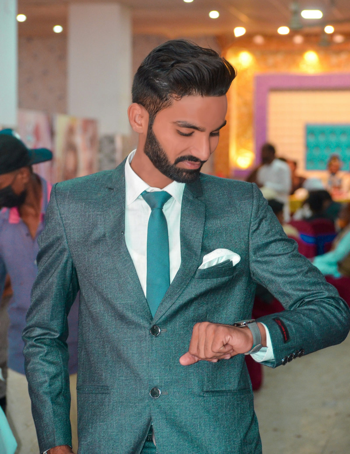 Teal Wedding Suit in Teal