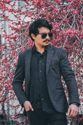 Coal Textured Blazer in Charcoal