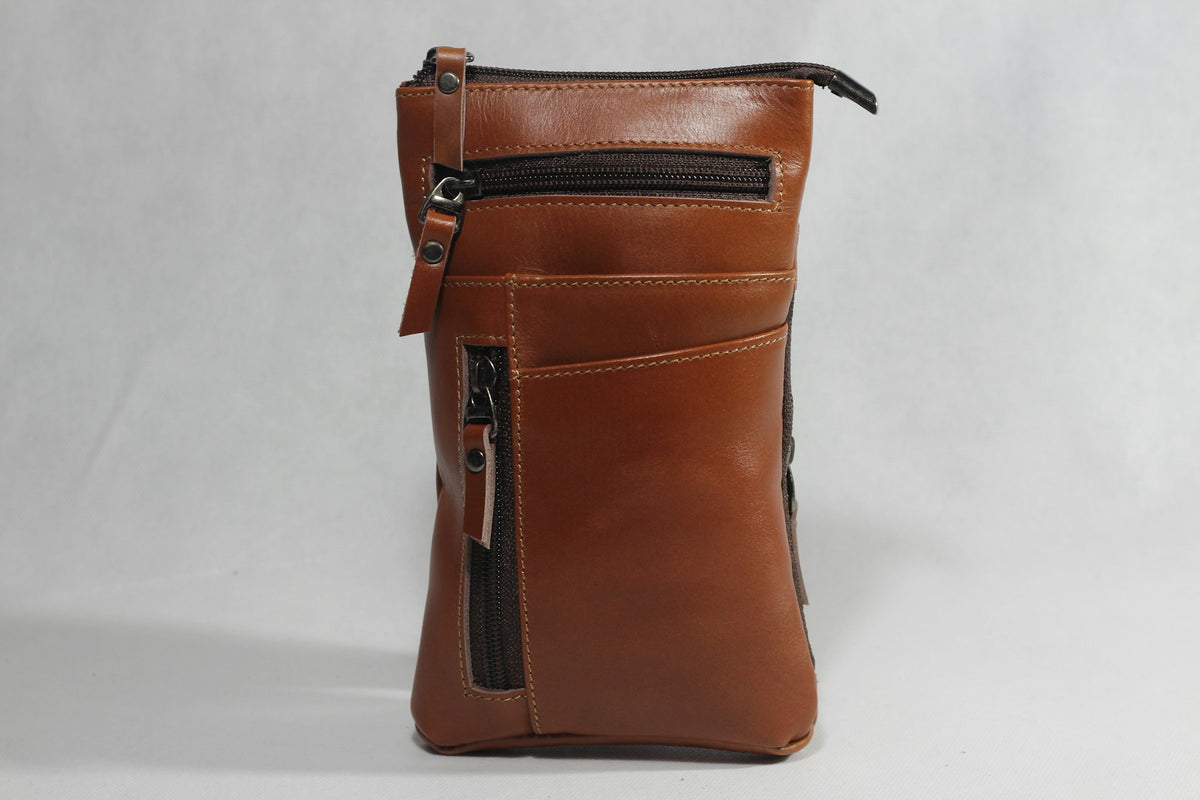 Tan Leather Sling Bag — view 2