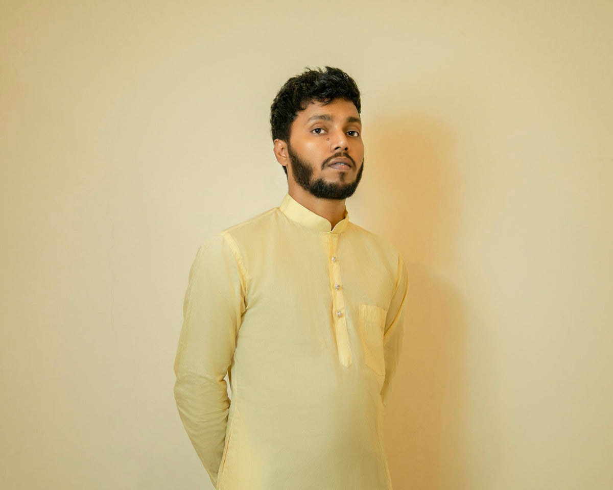 Malai Silk-Blend Kurta in Cream