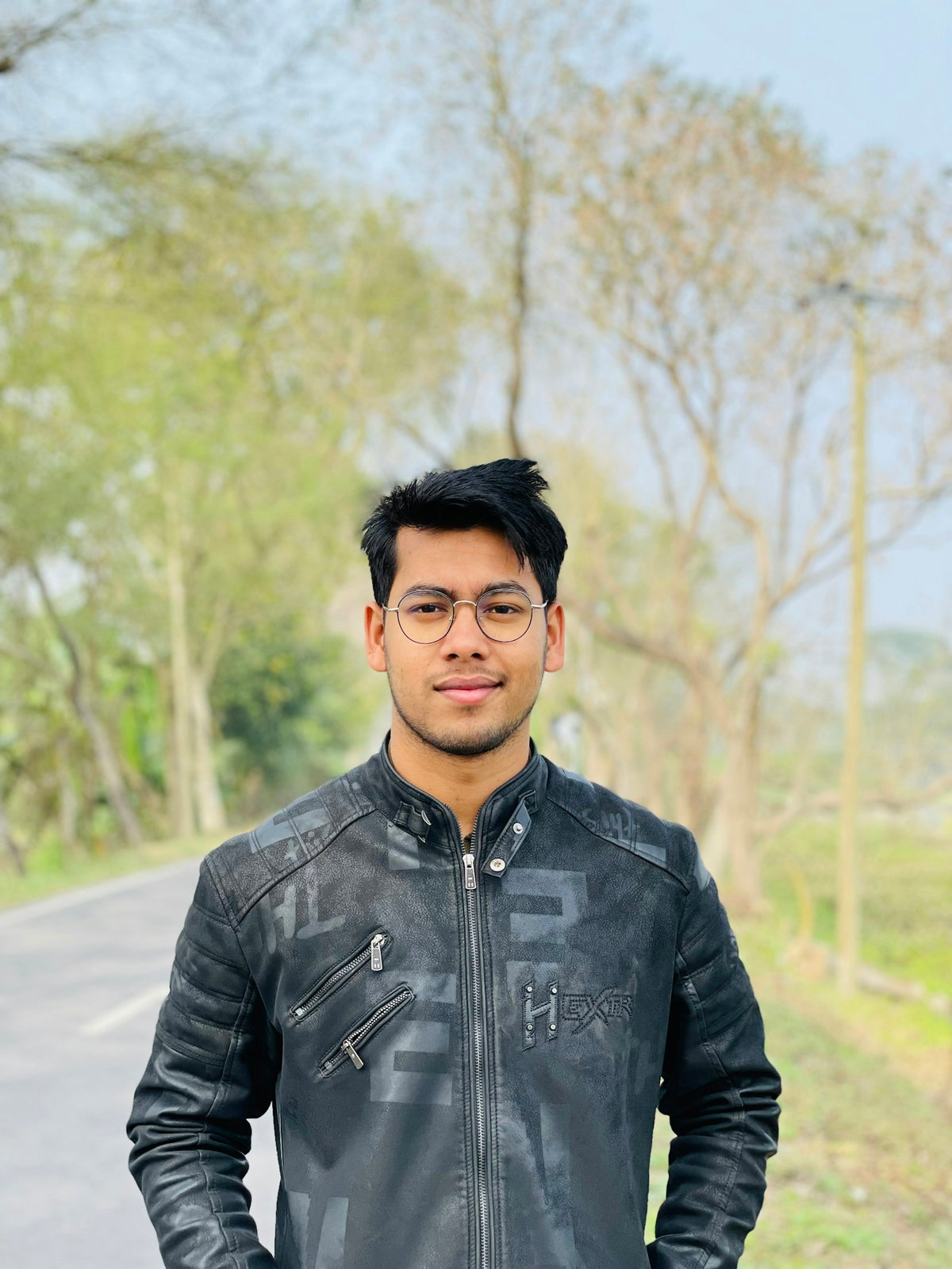 Shyam Quilted Leather Jacket in Black