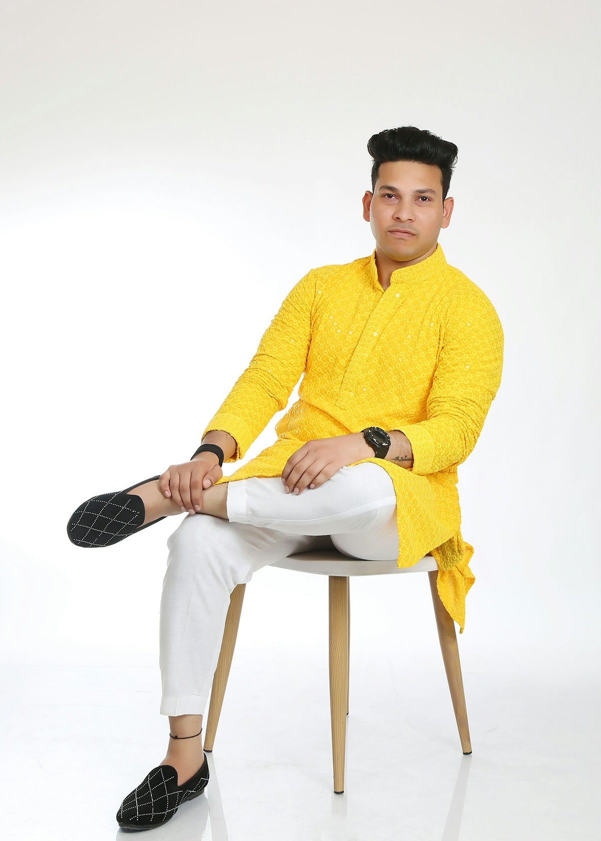 Haldi Kurta & Pyjama Set in Yellow
