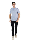 Badal Pique Polo in Powder Blue